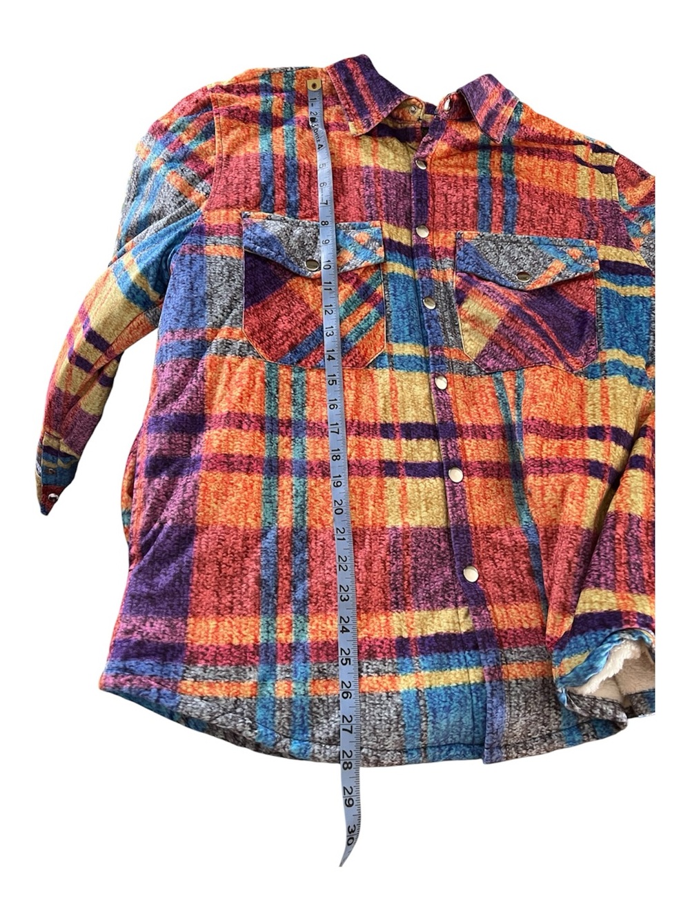 JonviDesign Vintage MultiColor Plaid Button/Snap Jacket - Picture 13 of 13